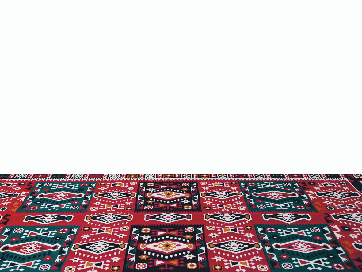 Oriental carpet with white background stock images